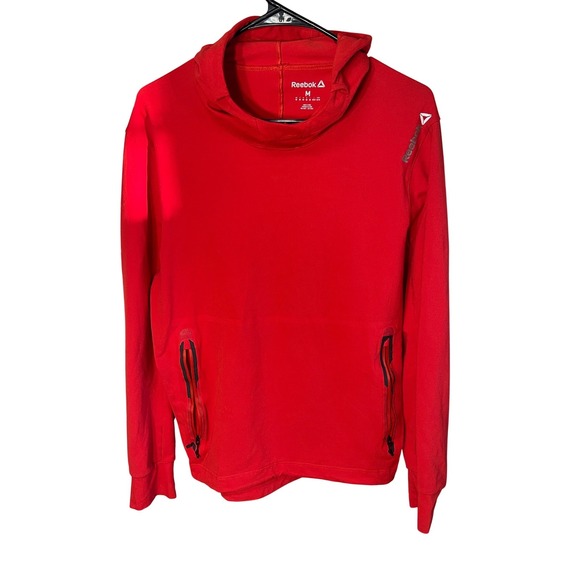 Reebok Other - Reebok Spartan Race Mens Red Scuba Hood Training Pullover Hoodie Size M